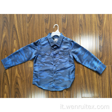 Camicie da bambino a maniche lunghe in cotone 100% per bambini